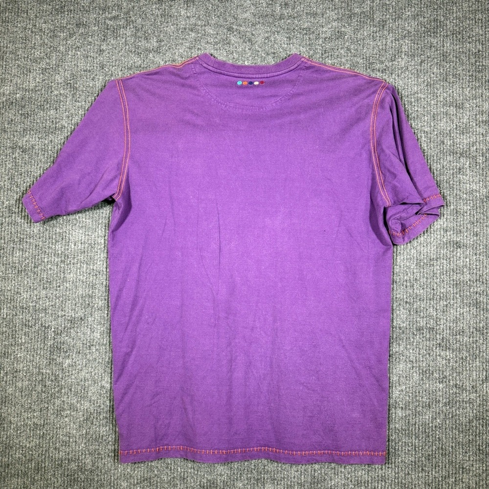 COOGI Mens XXL Purple Embroidered Mountain Deer Graphic T-Shirt Contrast Stitch - Picture 7 of 8